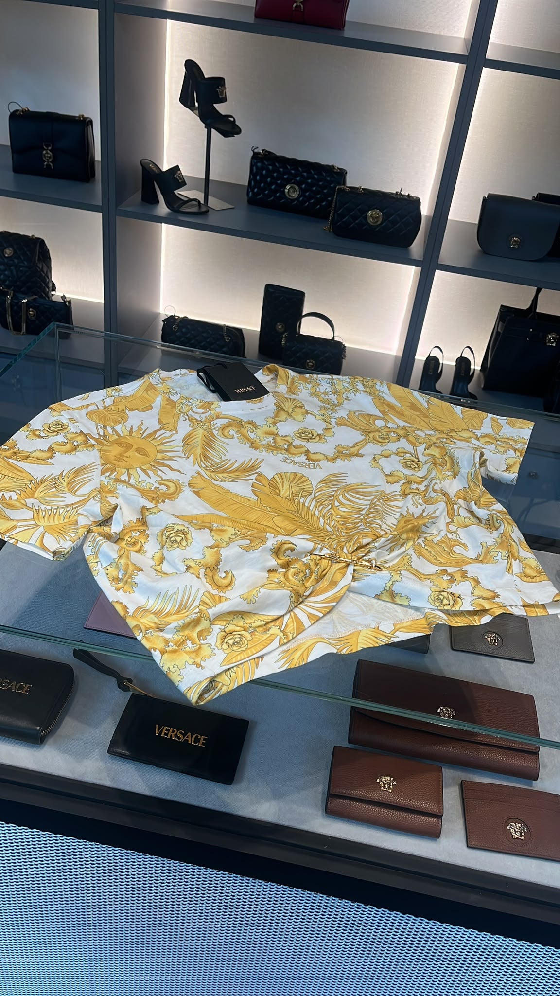 Barocco Print Knot-Front T-Shirt