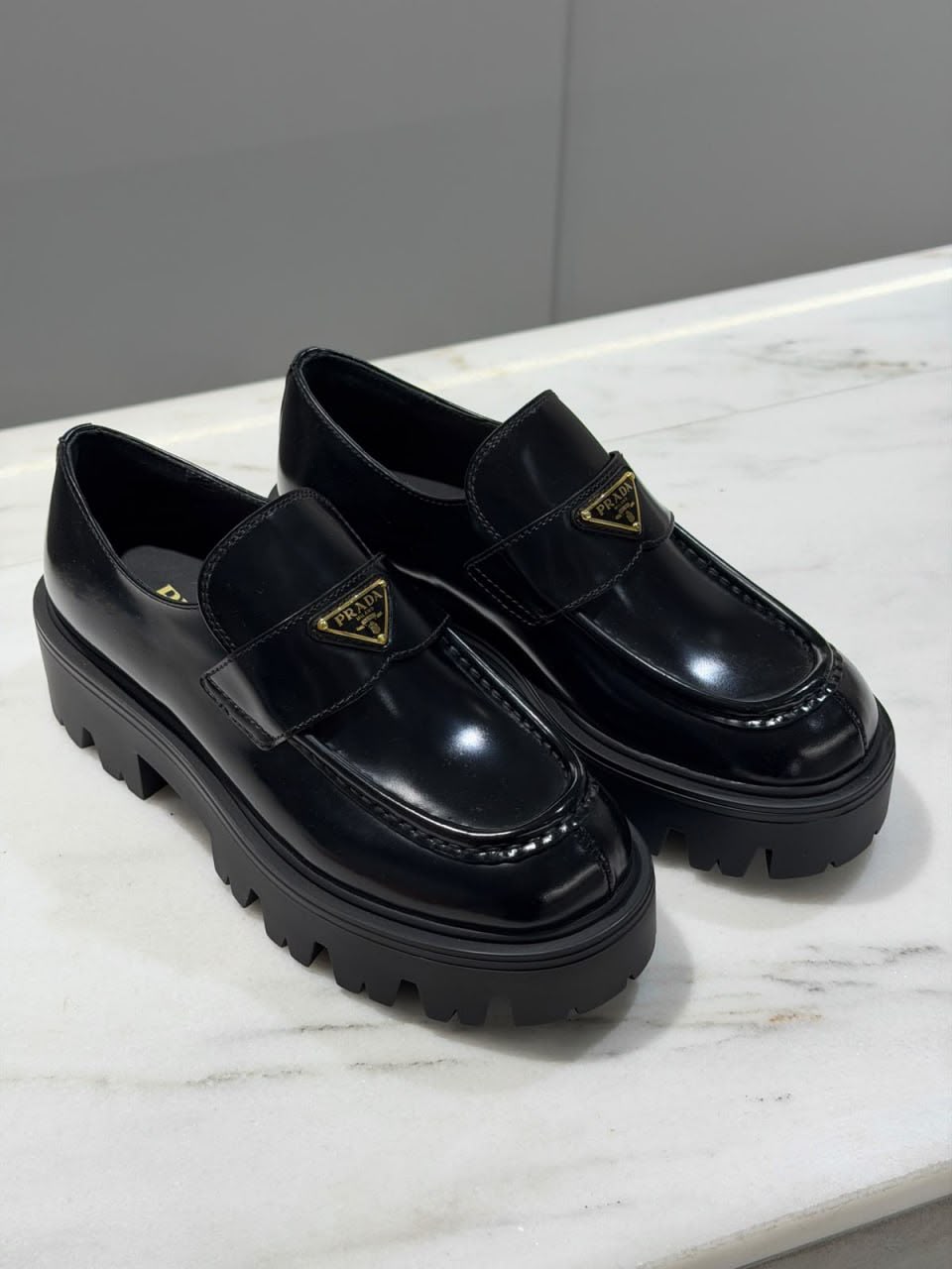 Brushed Leather Loafers