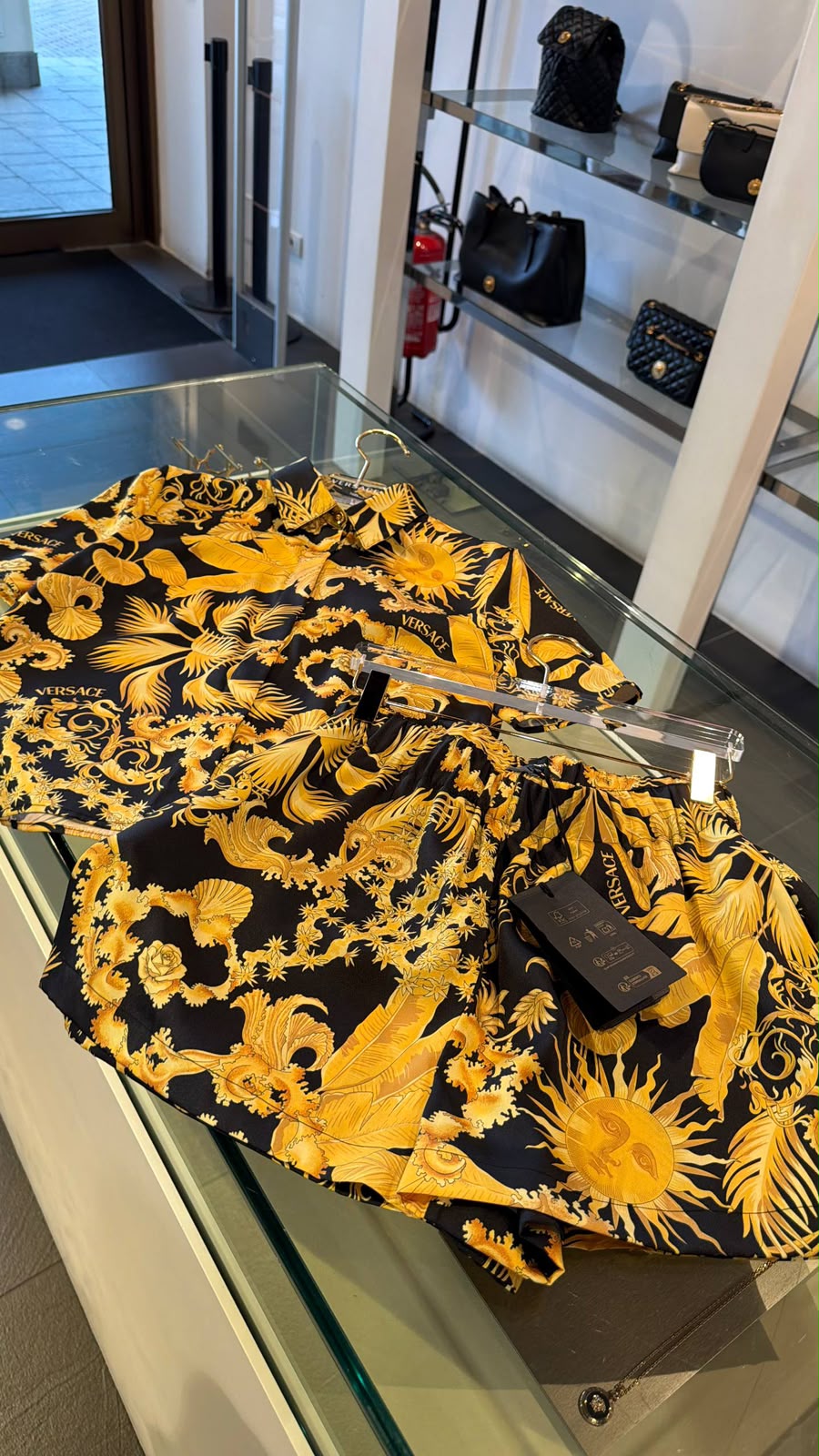 Barocco Sun Print Shirt and Shorts Set