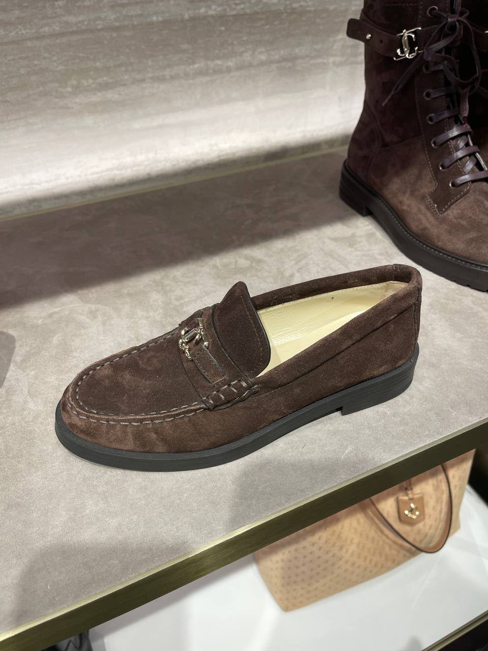 JC Monogram Suede Loafer