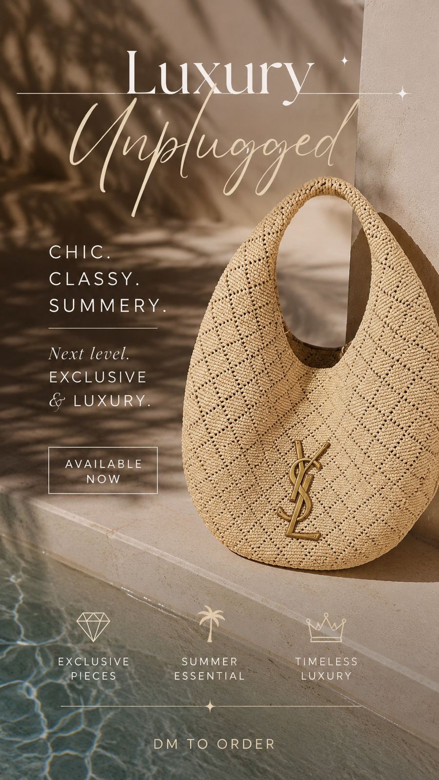 Hobo Bag in Raffia