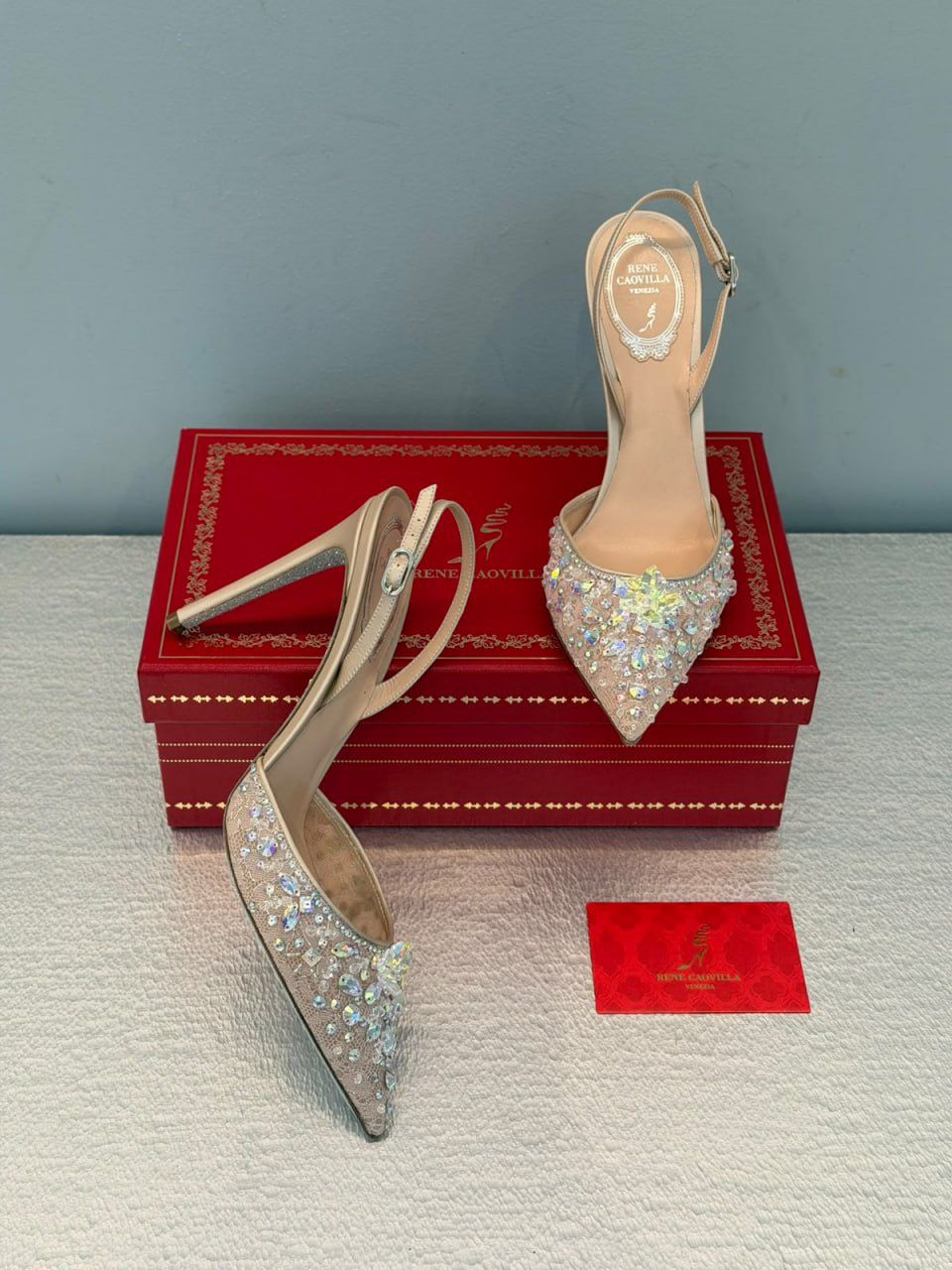 Embellished Slingback Pumps