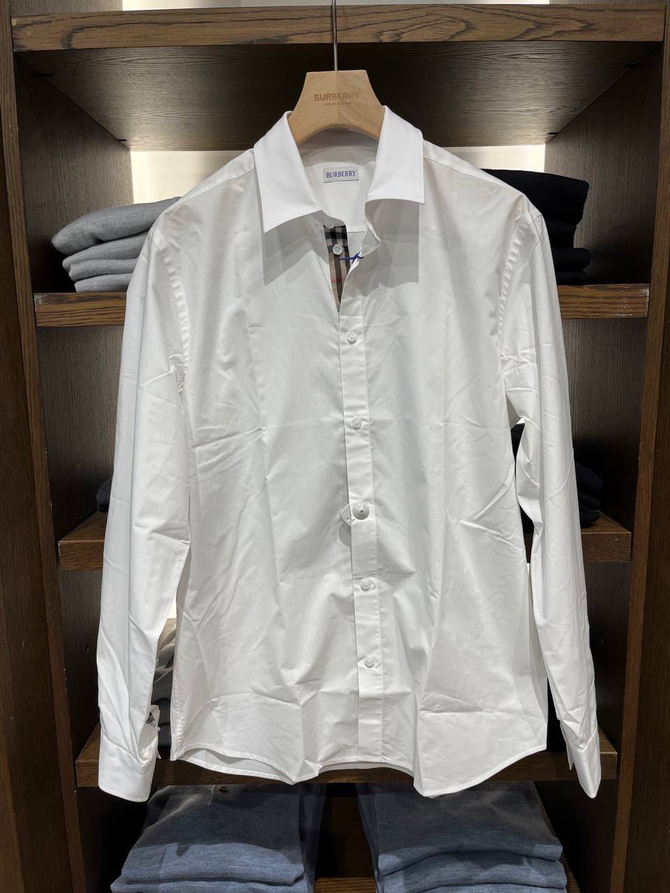 Check Detail Cotton Poplin Shirt