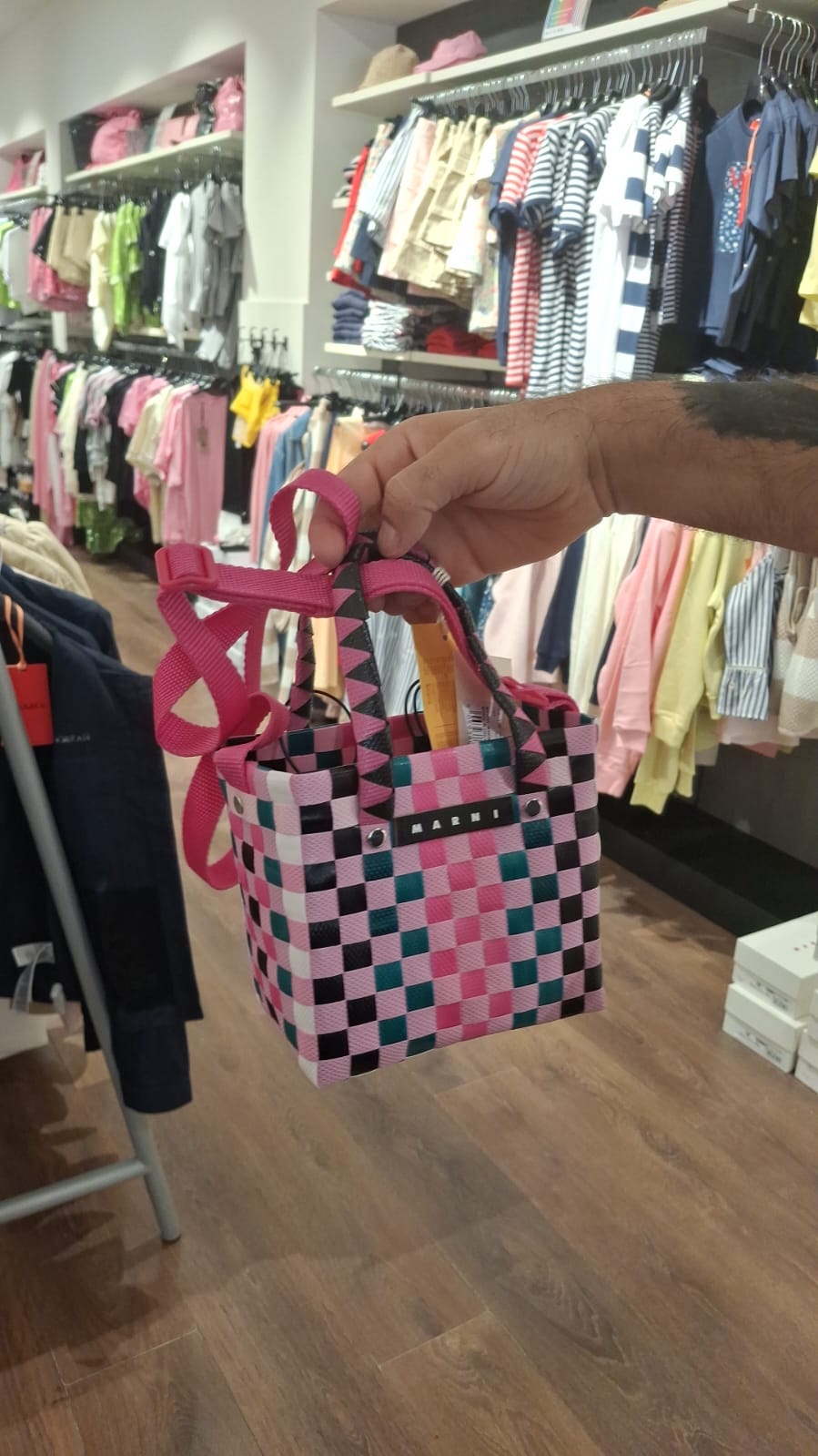 Market Woven Mini Tote Bag