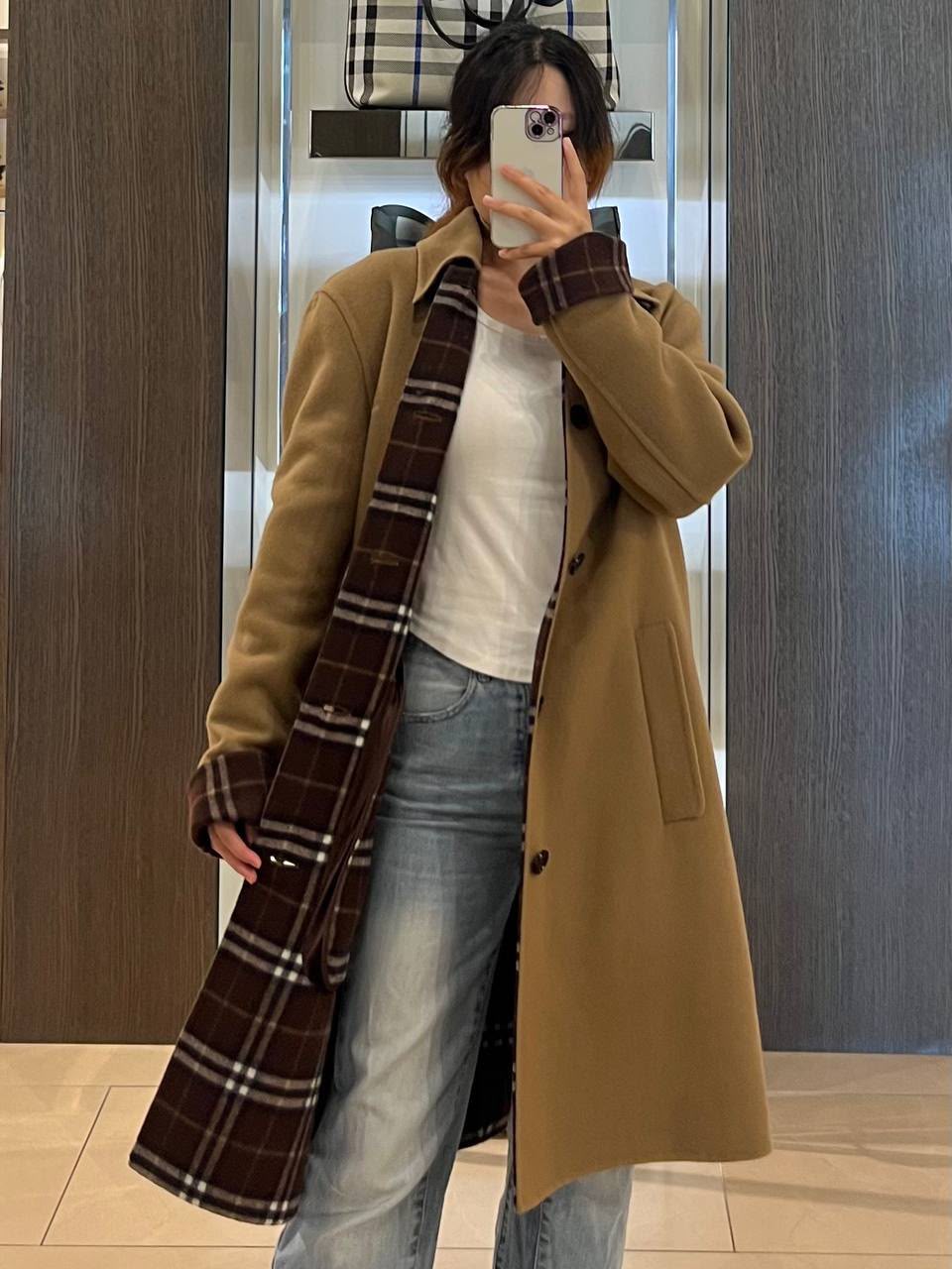 Reversible Wool Blend Coat
