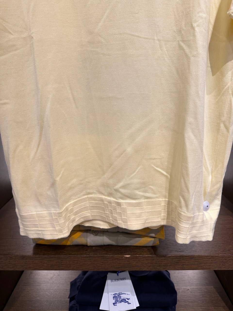 Check Detail Cotton Knit Top