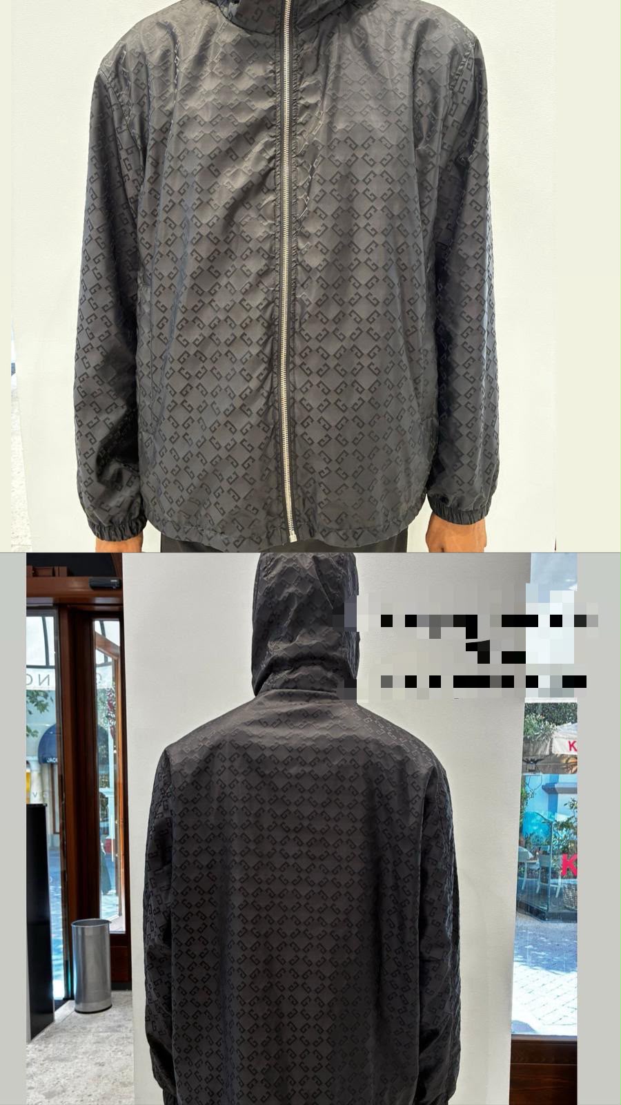GG Monogram Nylon Zip-Up Jacket