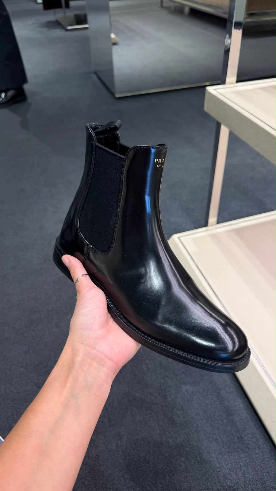 Brushed Leather Ankle Boots