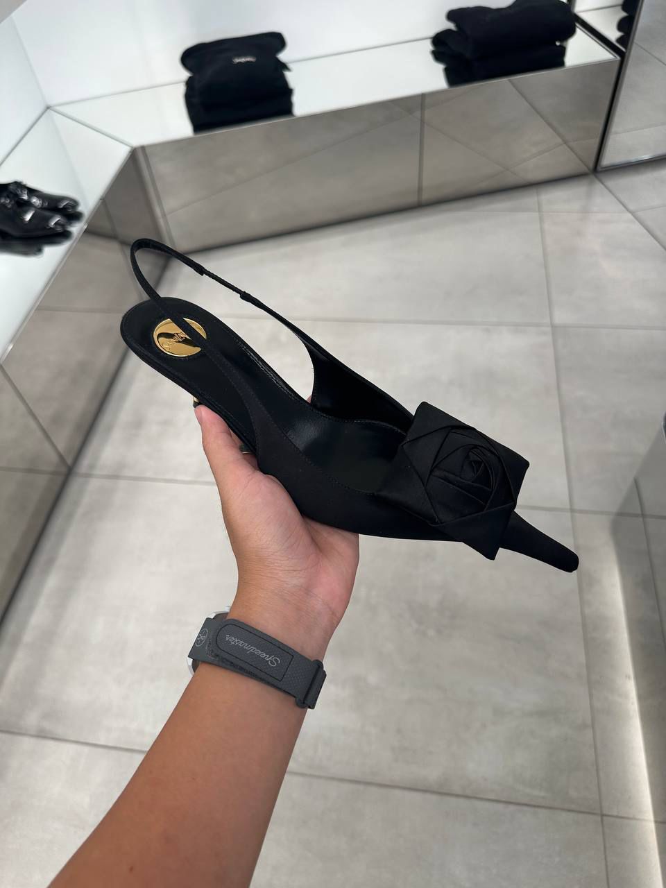 Blade Slingback Pumps in Patent Leather