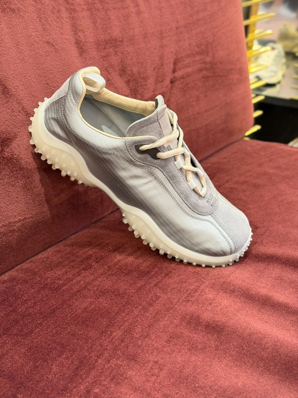 Technical Fabric and Suede Sneakers