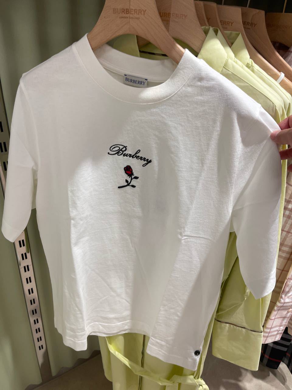 Rose Embroidered Cotton T-shirt