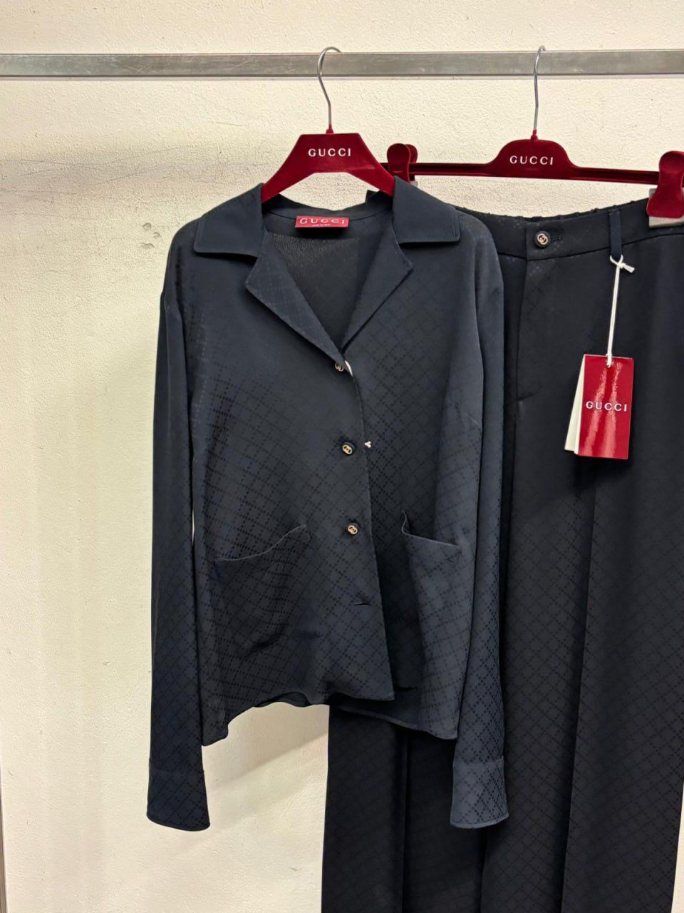 GG Monogram Silk Pajama Set
