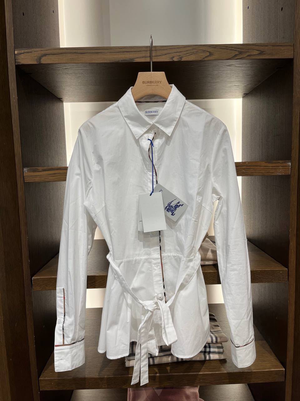 Check Detail Cotton Poplin Shirt