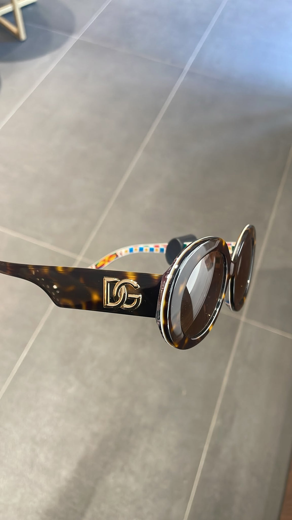 DG Logo Round Sunglasses