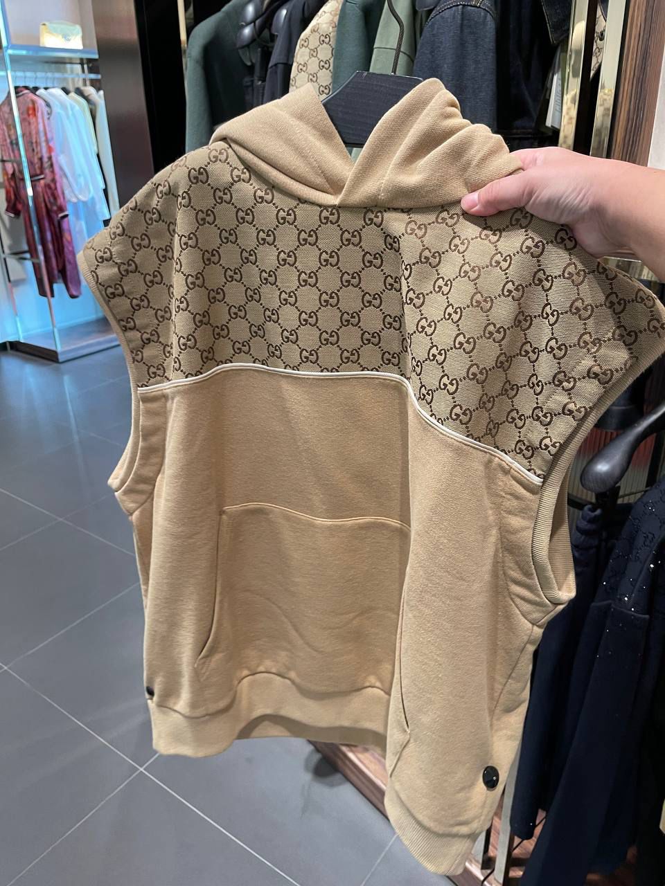 GG Canvas Sleeveless Hoodie
