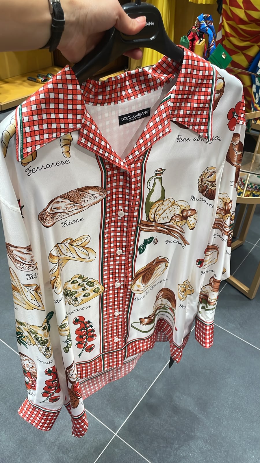Bread Print Twill Shirt