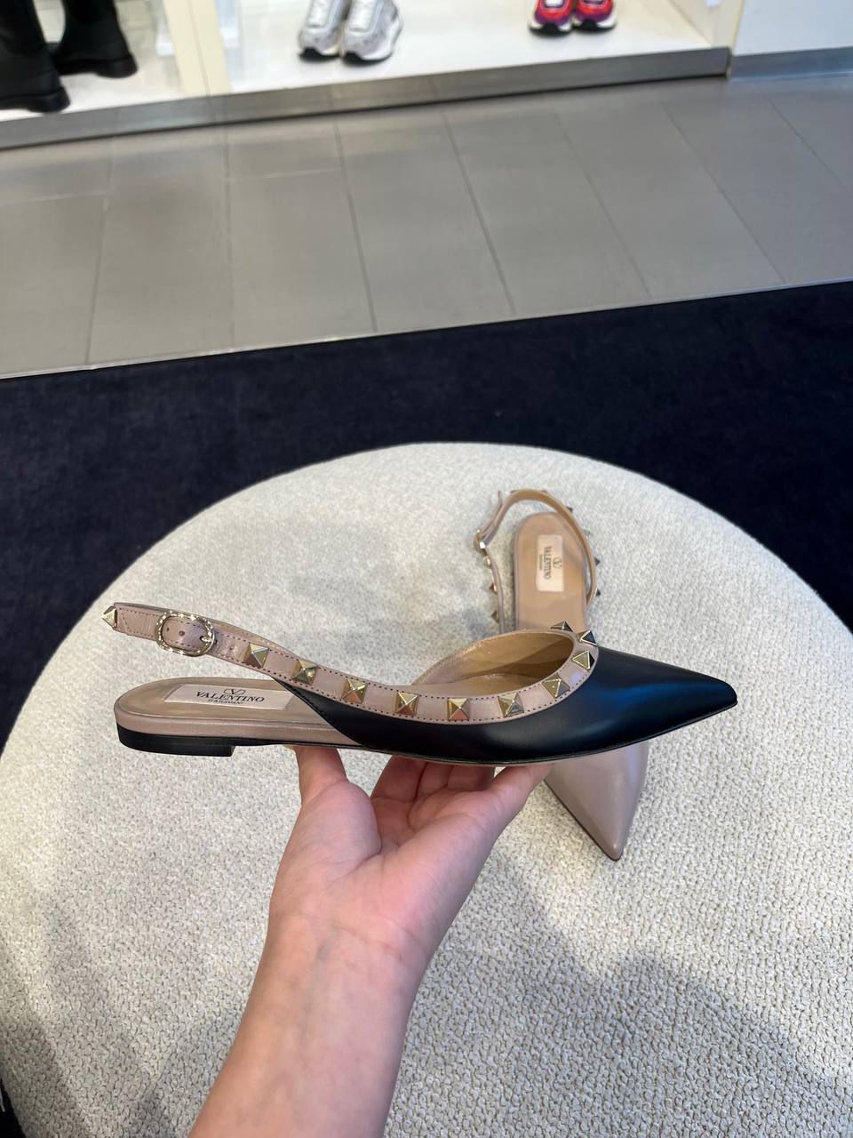 Rockstud Slingback Flat