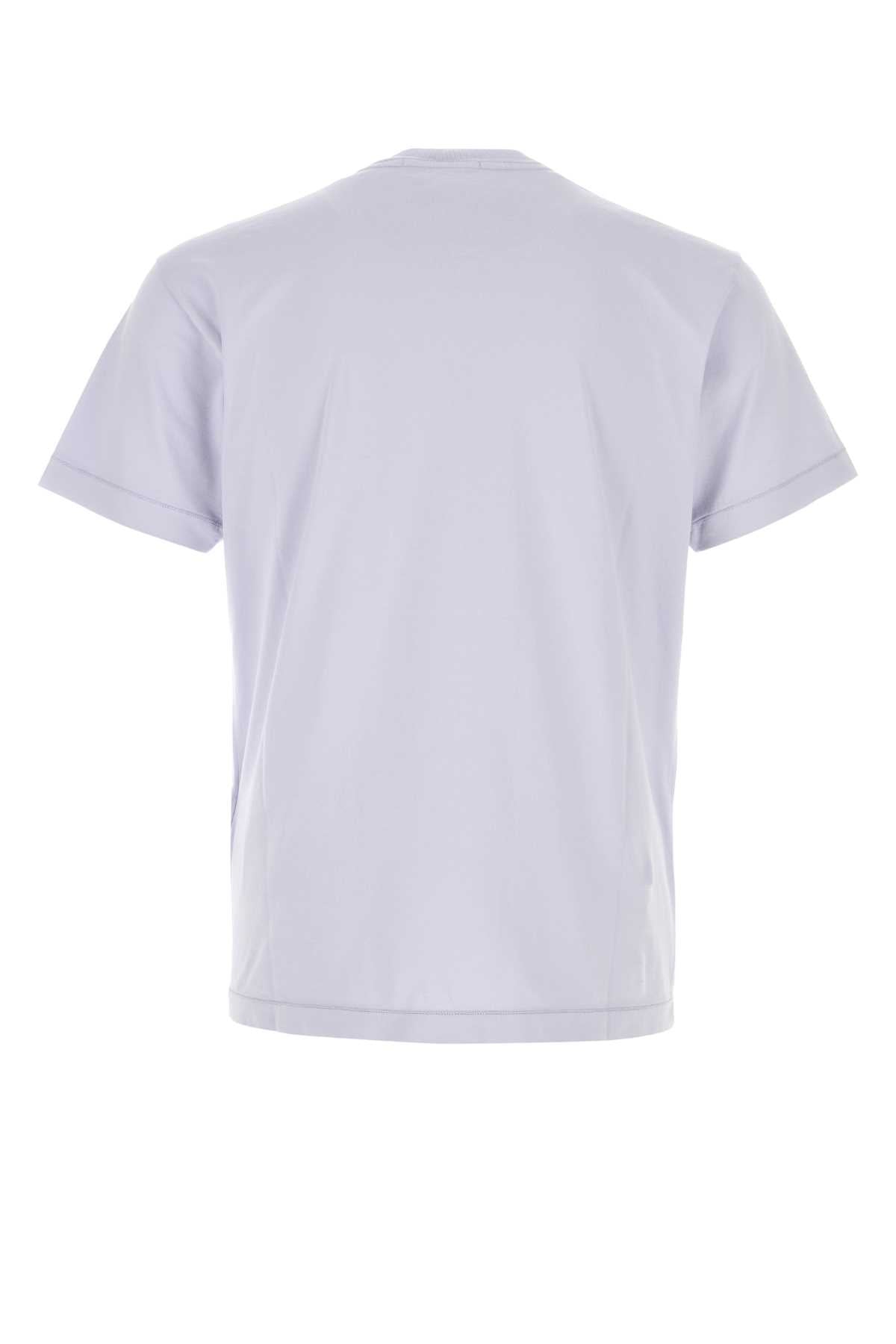 STONE ISLAND SS T-SHIRT - LILAC For Men Exterior: 100% Cotton