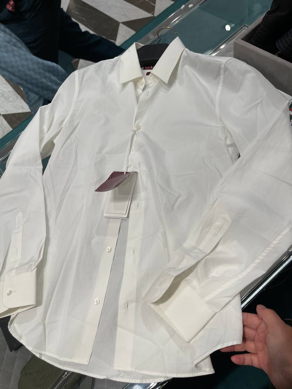 Cotton Poplin Shirt with Embroidery