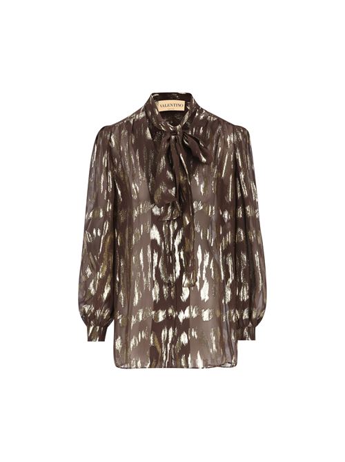 Camicia realizzata in seta e fibra metallzzata