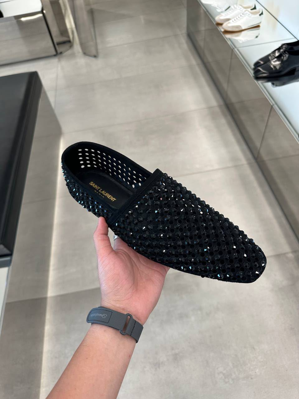 Crystal-Embellished Loafers