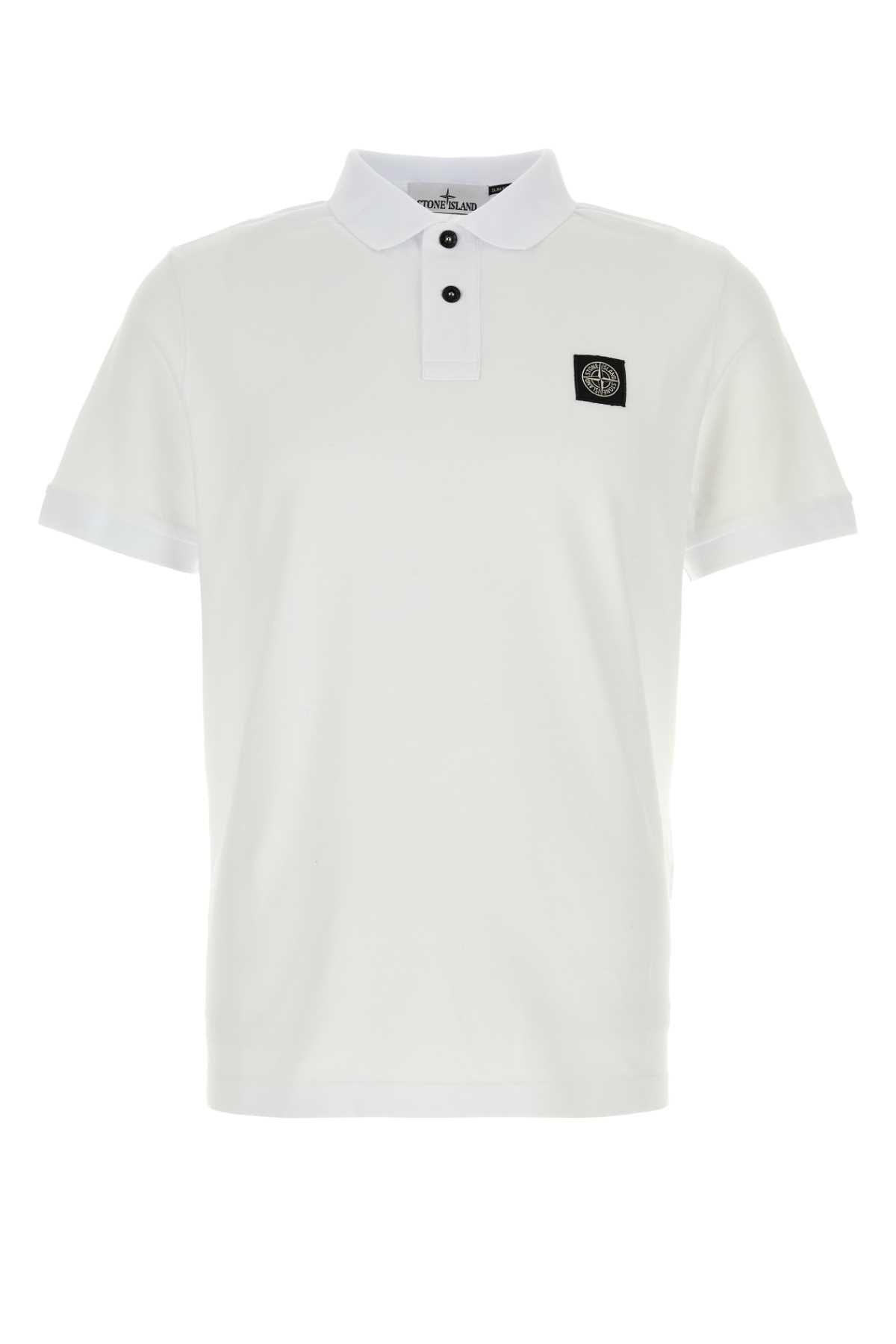 STONE ISLAND SS POLO For Men Exterior: 95% Cotton 5% Elastane