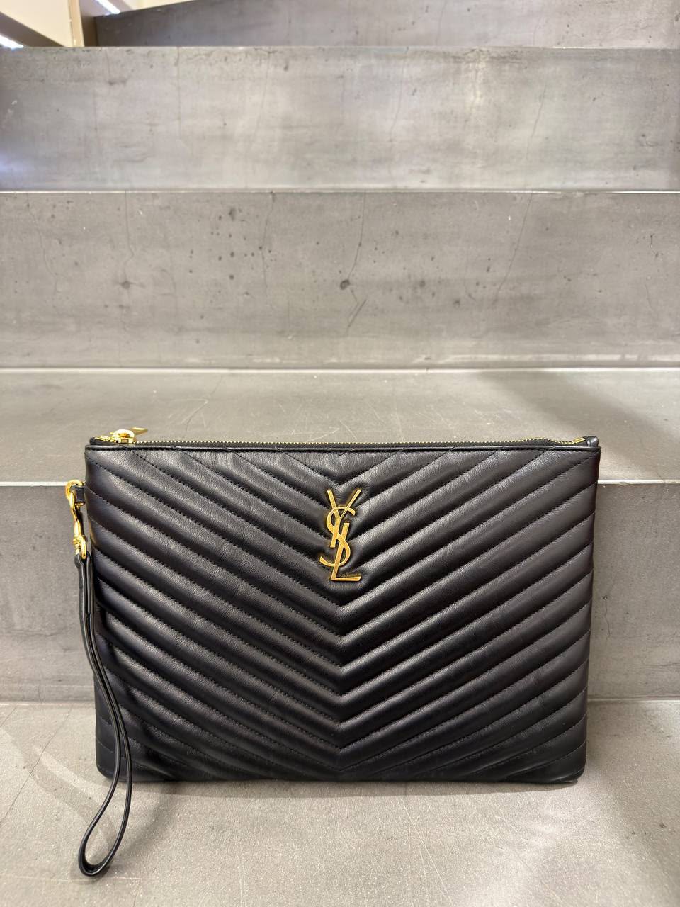 Monogram Quilted Leather Pouch