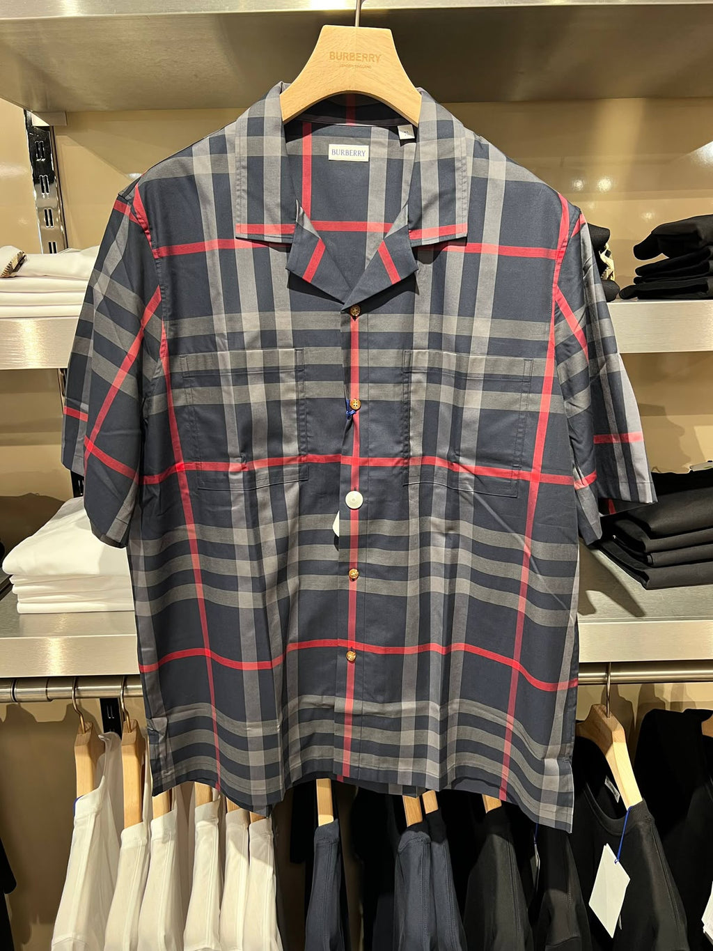 Check Cotton Short-sleeve Shirt