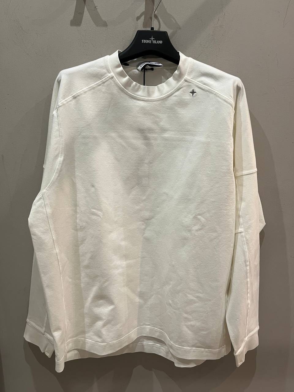 Brushed Cotton Fleece Crewneck Sweatshirt