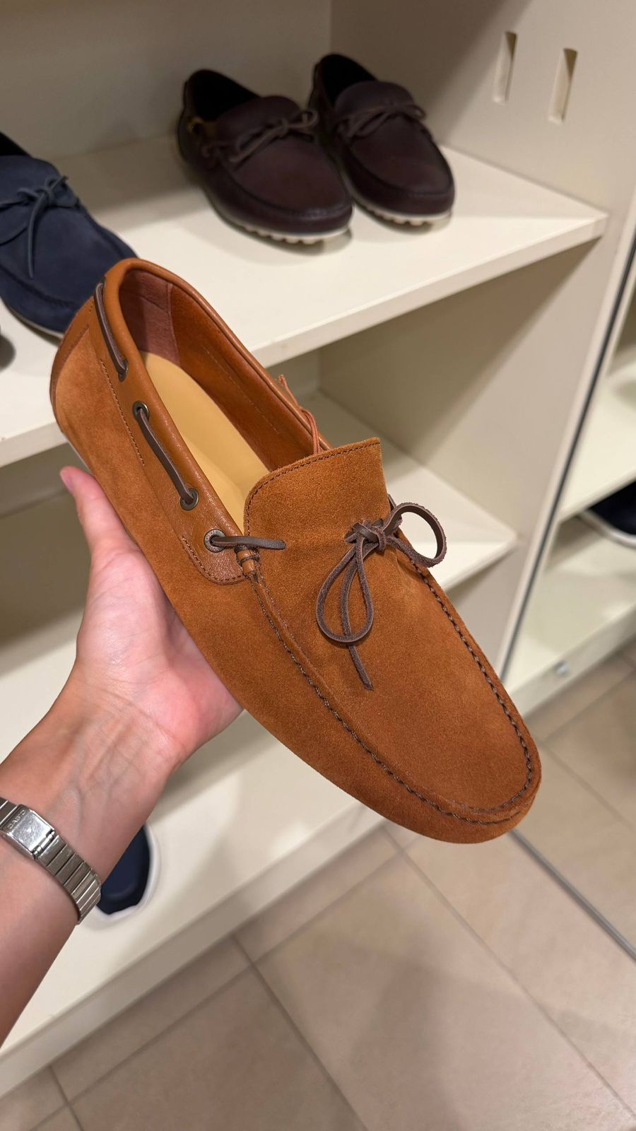 Suede Driving Loafers