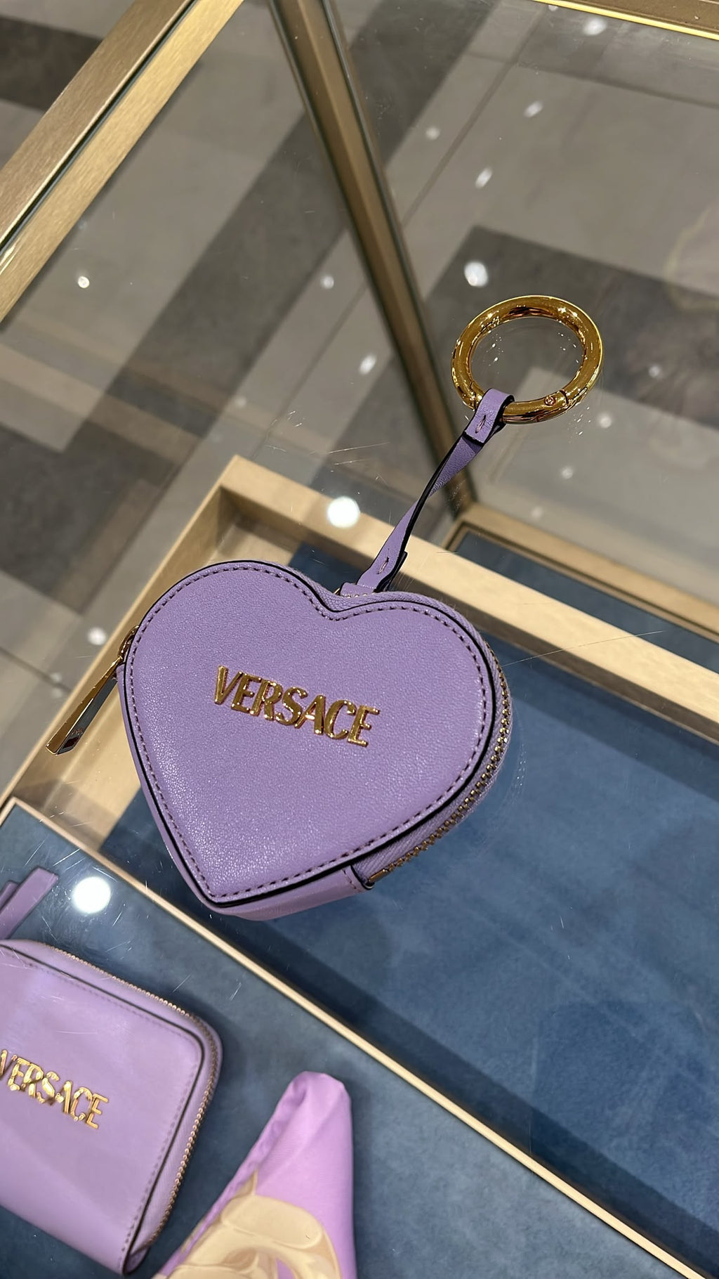 Heart-Shaped Pouch Keyring