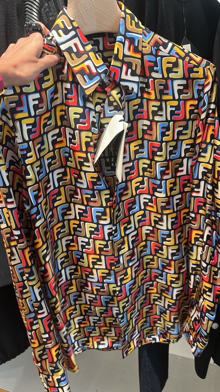 FF Logo Print Silk Shirt