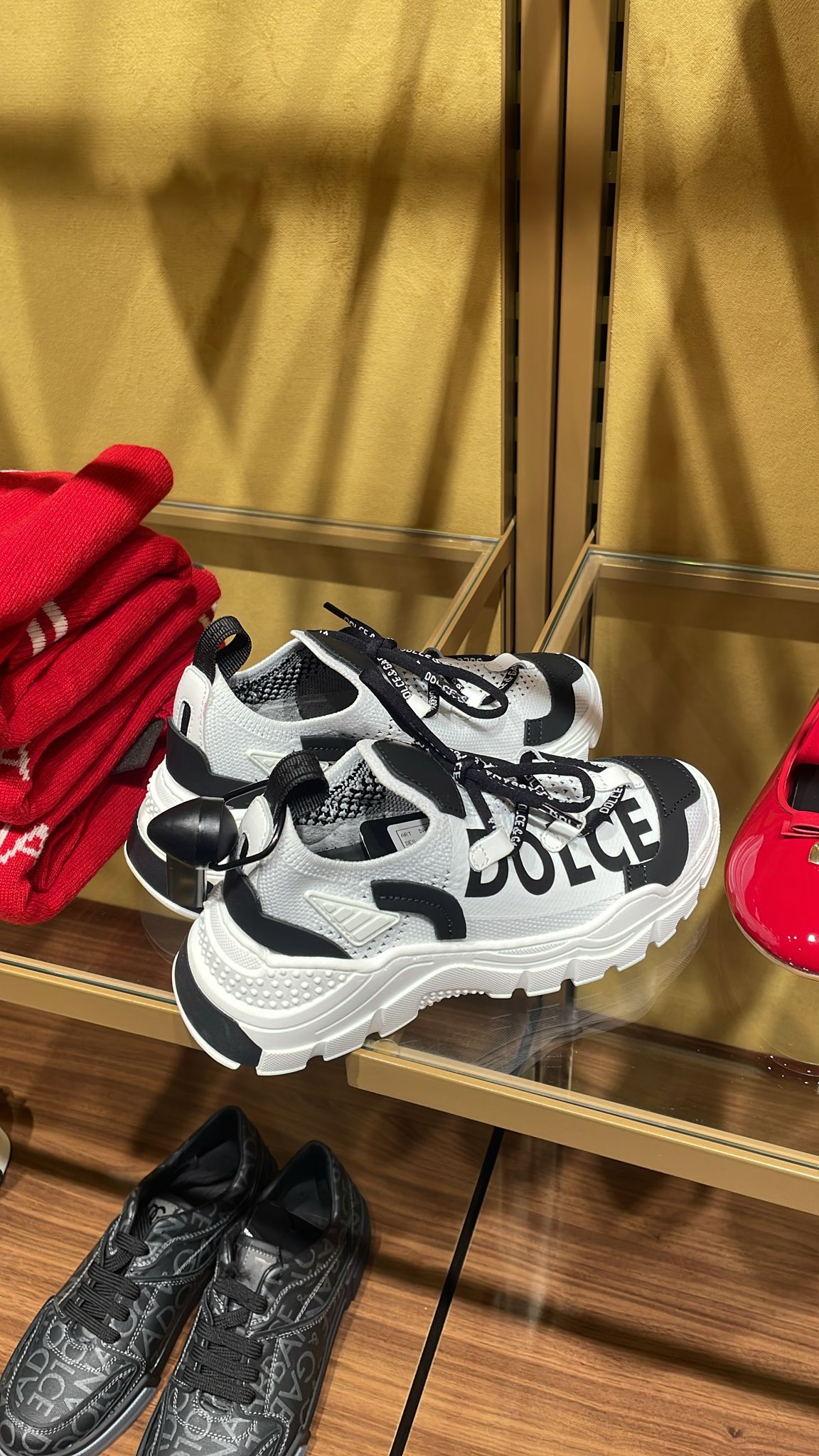 NS1 sneakers in mesh and rubberized calfskin