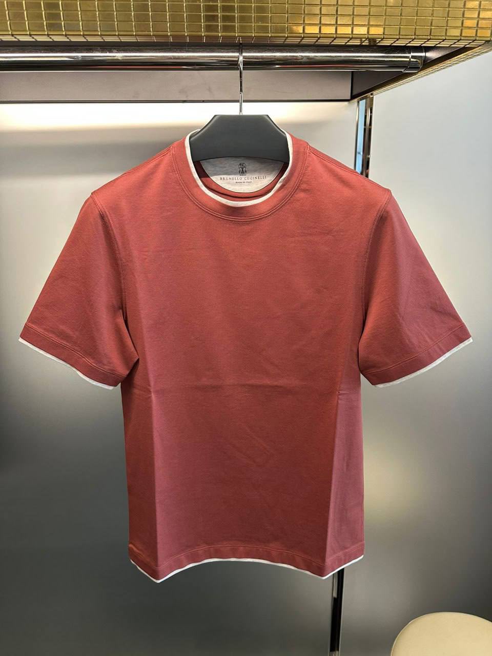 Layered-Look Cotton Jersey T-Shirt