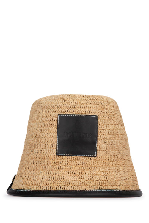 JACQUEMUS CAPPELLO For Women PRINCIPAL 100% RAFFIA SECOND100% COW LEATHER