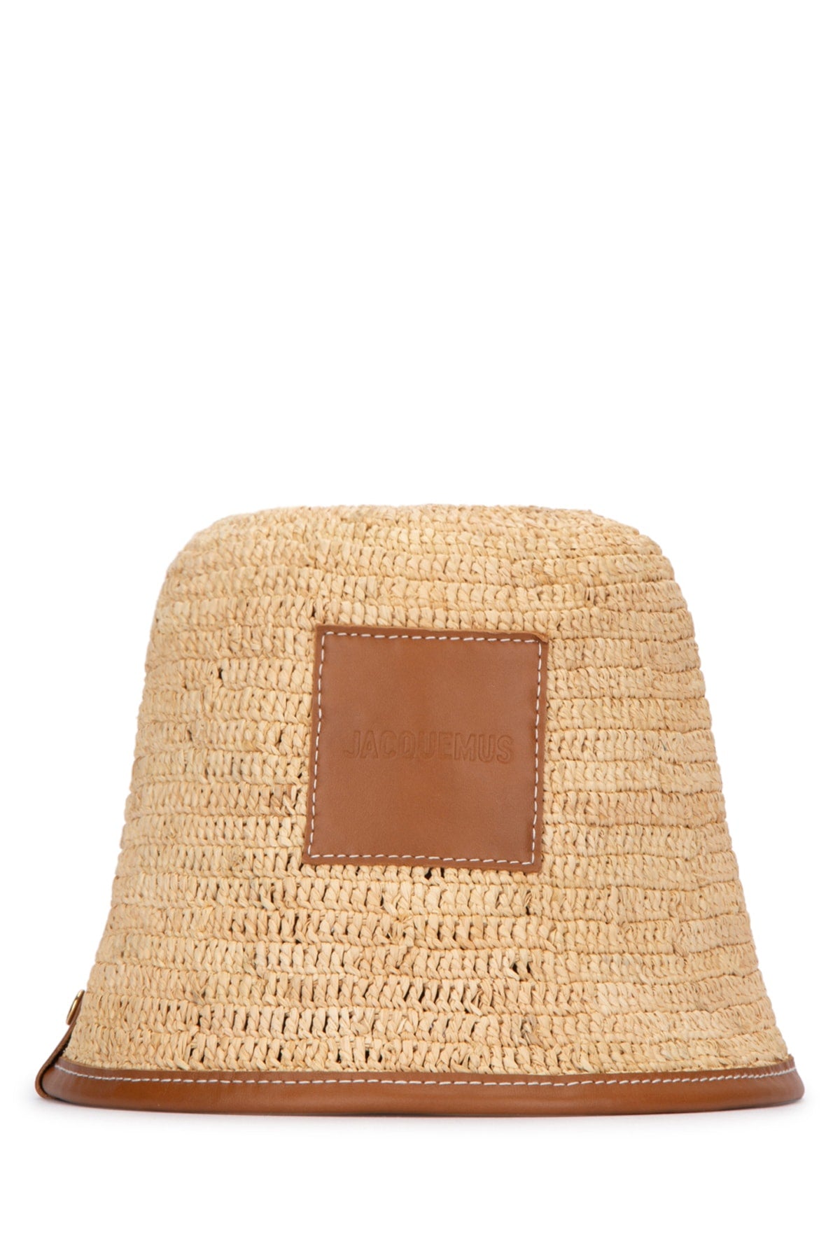 JACQUEMUS LE BOB SOLI For Women PRINCIPAL 100% RAFFIA SECOND100% COW LEATHER