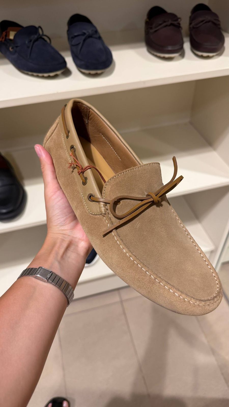 Suede Moccasin Loafers