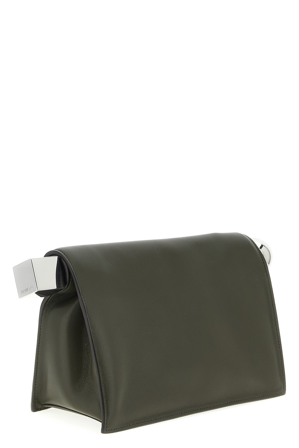 JACQUEMUS 'La Pochette Rond Carré' clutch For Women 100% lamb leather (Ovis Aries)