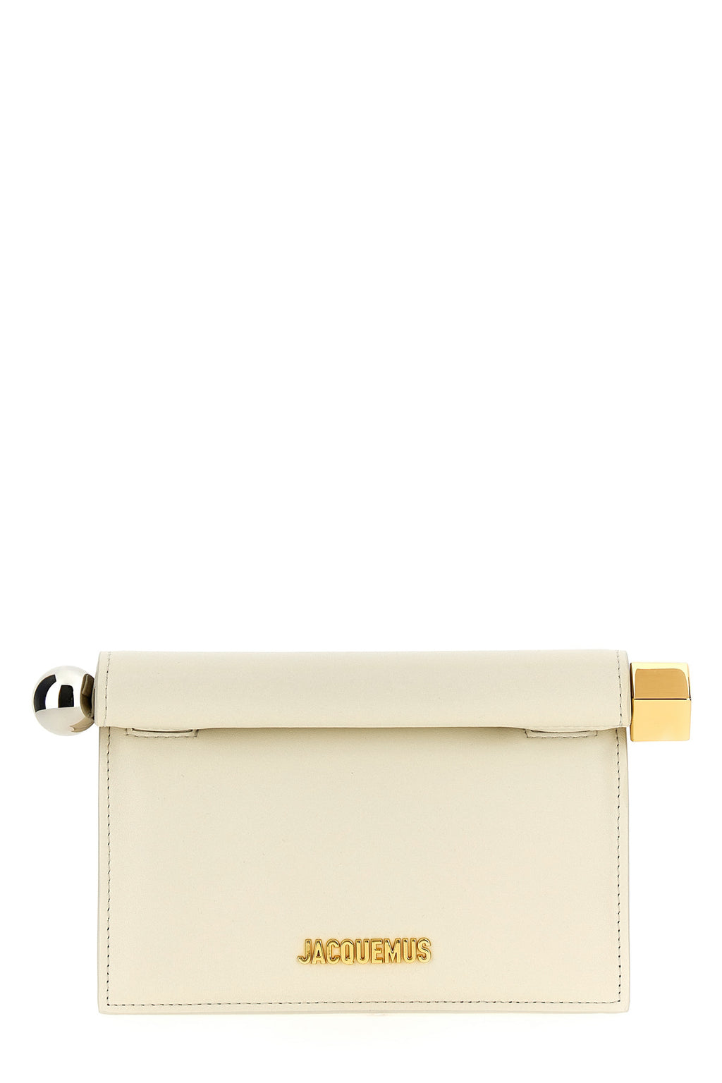 JACQUEMUS 'La Petite Pochette Rond Carré' clutch For Women 100% lamb leather (Ovis Aries)