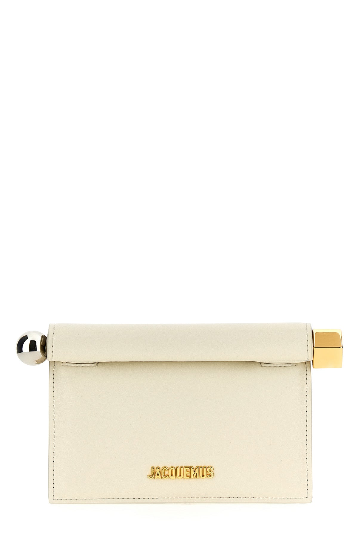 JACQUEMUS 'La Petite Pochette Rond Carré' clutch For Women 100% lamb leather (Ovis Aries)