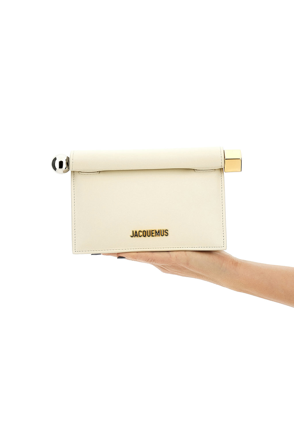 JACQUEMUS 'La Petite Pochette Rond Carré' clutch For Women 100% lamb leather (Ovis Aries)