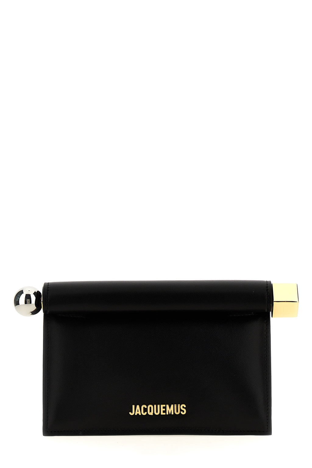 JACQUEMUS 'La Petite Pochette Rond Carré' clutch For Women 100% lamb leather (Ovis Aries)