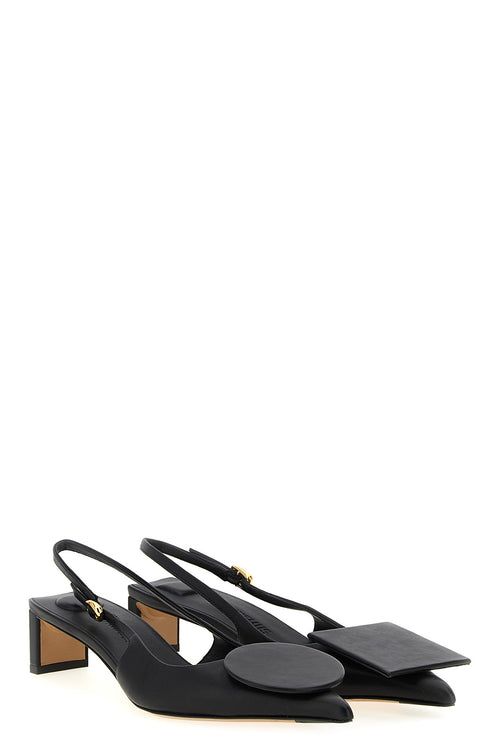 JACQUEMUS 'Duelo B' slingback For Women 100% lamb leather (Ovis Aries)