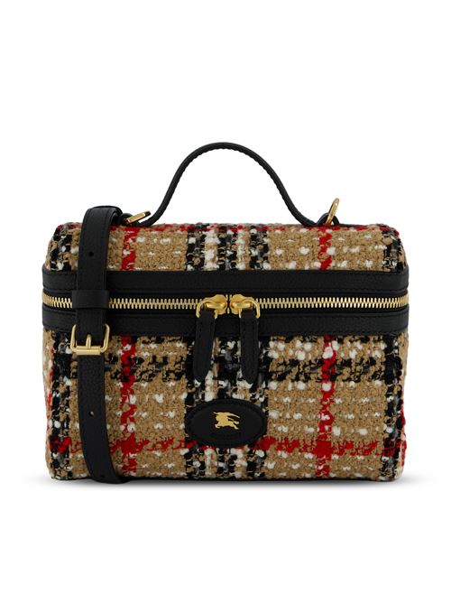 Borsa realizzata in Italia in bouclé di misto lana