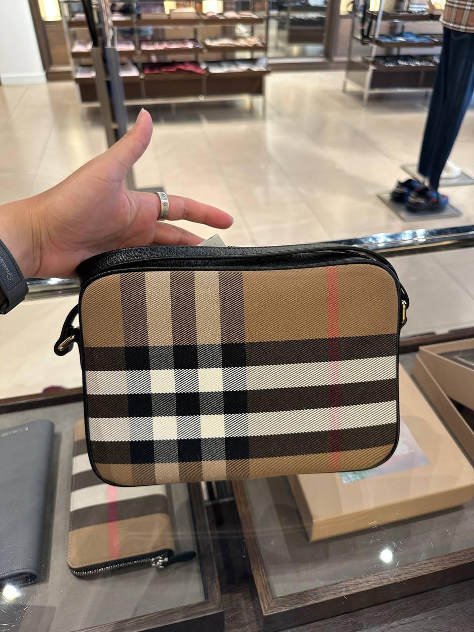 Vintage Check Camera Bag
