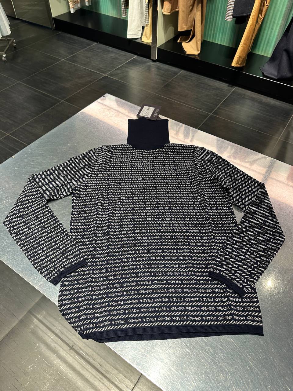 Logo-jacquard turtleneck sweater
