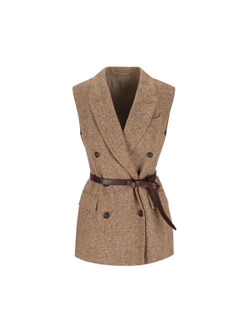 Gilet realizzato in lana e poliammide