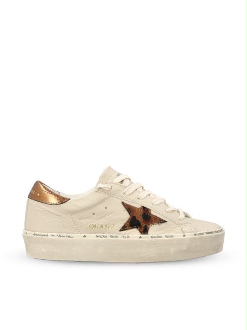 Hi Star Sneakers in Leather with Leopard Print Star