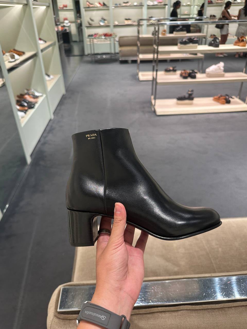 Brushed Leather Ankle Boots