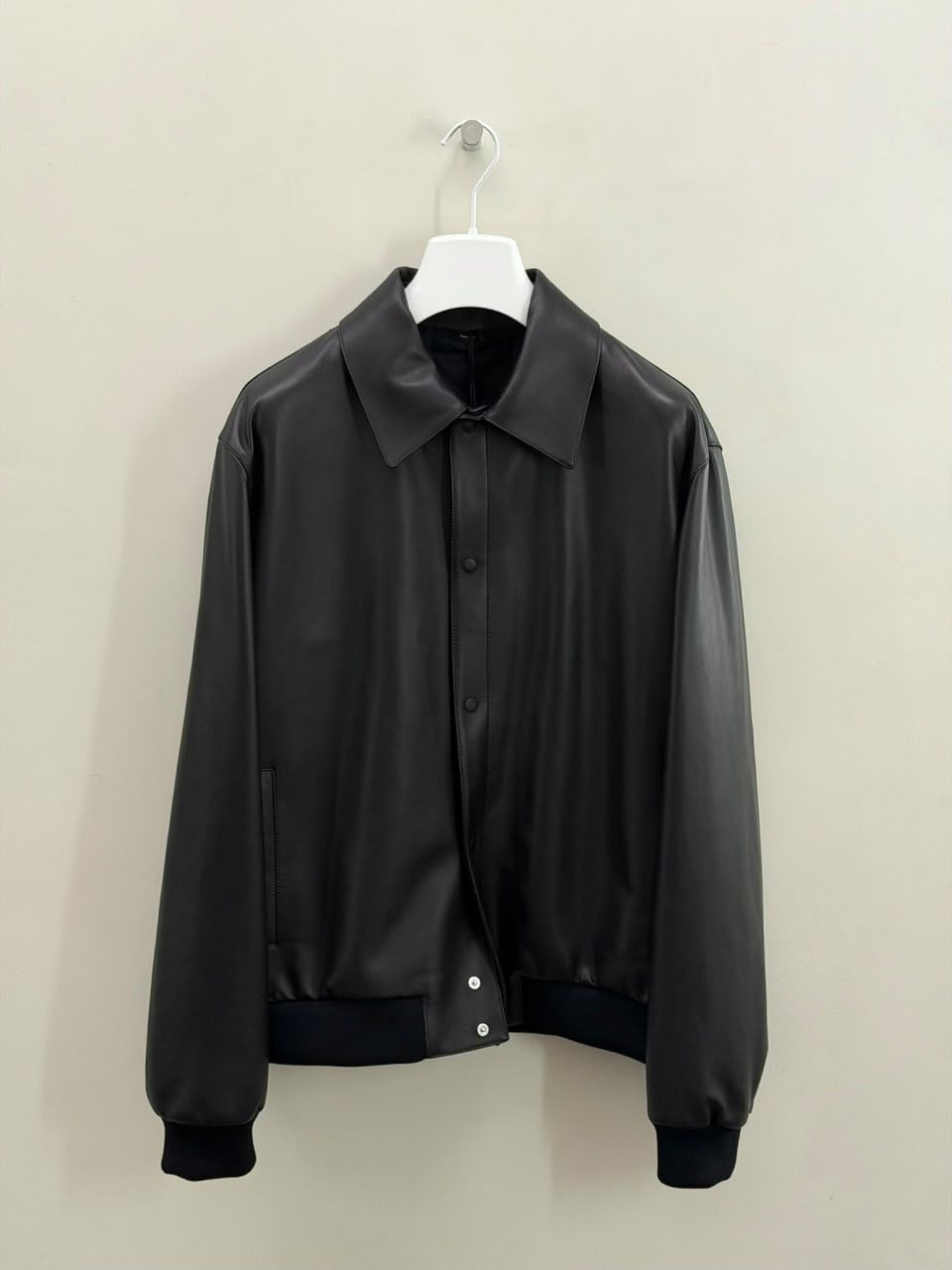 Faux Leather Bomber Jacket